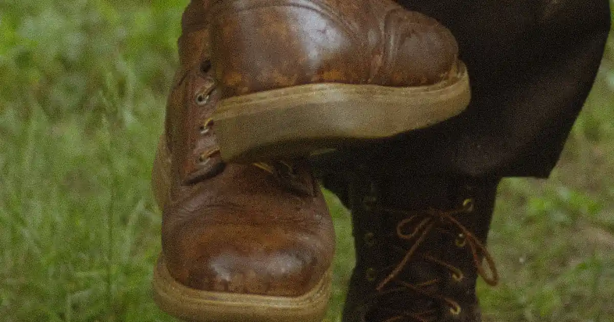 Brown leather work boots — best work boots for plantar fasciitis, Podiatrist Tested