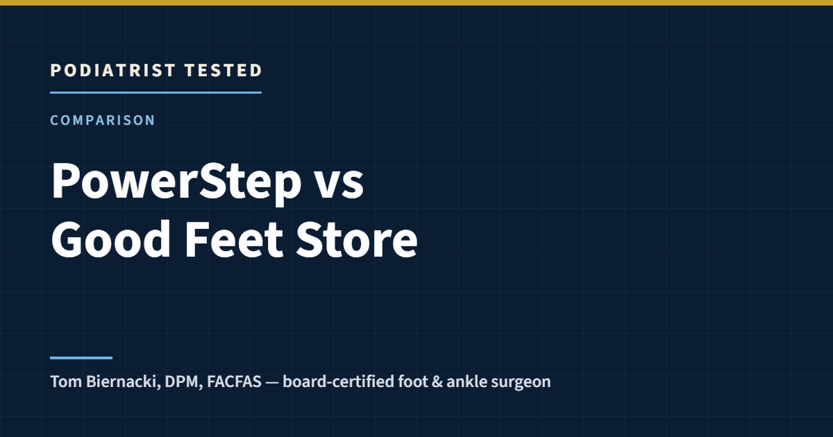 Podiatrist Tested card: PowerStep vs Good Feet Store