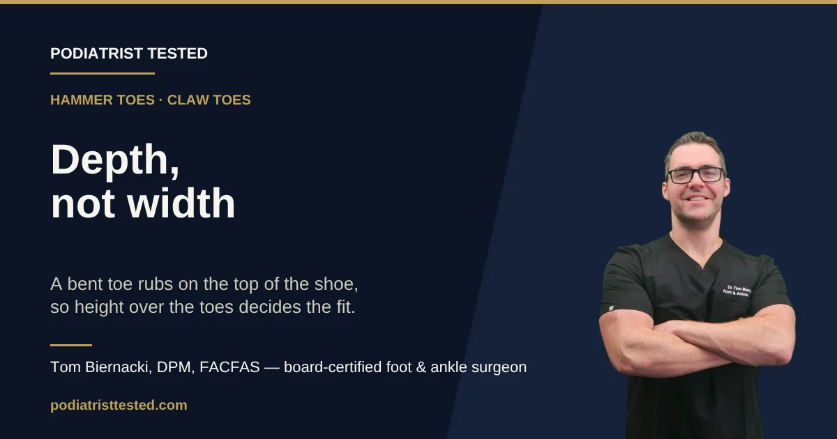 Shoes for hammer toes and claw toes - podiatrist guide, Podiatrist Tested